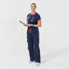 Boundless Women's Classic Scrub Tee - Navy and Hibiscus