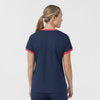 Boundless Women's Classic Scrub Tee - Navy and Hibiscus