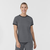 Boundless Women's Classic Scrub Tee - Pewter and Black