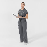 Boundless Women's Classic Scrub Tee - Pewter and Black