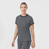 Boundless Women's Classic Scrub Tee - Pewter and Black