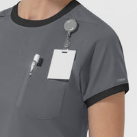 Boundless Women's Classic Scrub Tee - Pewter and Black