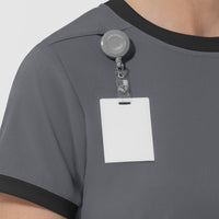 Boundless Women's Classic Scrub Tee - Pewter and Black