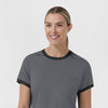 Boundless Women's Classic Scrub Tee - Pewter and Black