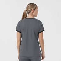 Boundless Women's Classic Scrub Tee - Pewter and Black