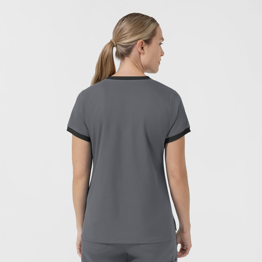Boundless Women's Classic Scrub Tee - Pewter and Black