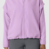 Women’s BreezeBreaker Cropped Scrub Jacket - Light Orchid front zipper