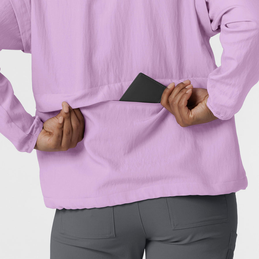 Women’s BreezeBreaker Scrub Jacket - Light Orchid back pocket