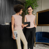 BLK Edit Women’s Ruched Blouse - Blush