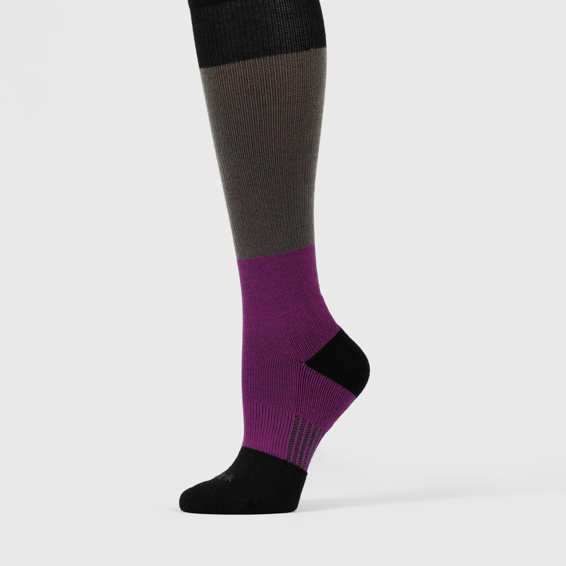Accessories for nurses Compression Socks Black/Dk Grey/Rasp Color Block side view