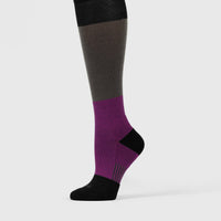 Accessories Compression Socks Black/Dk Grey/Rasp Color Block side view