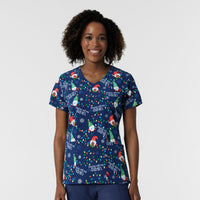 Holiday Gnome Print Scrubs