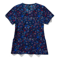 red white and blue scrubs - fourth of july scrubsn - star print scrubs