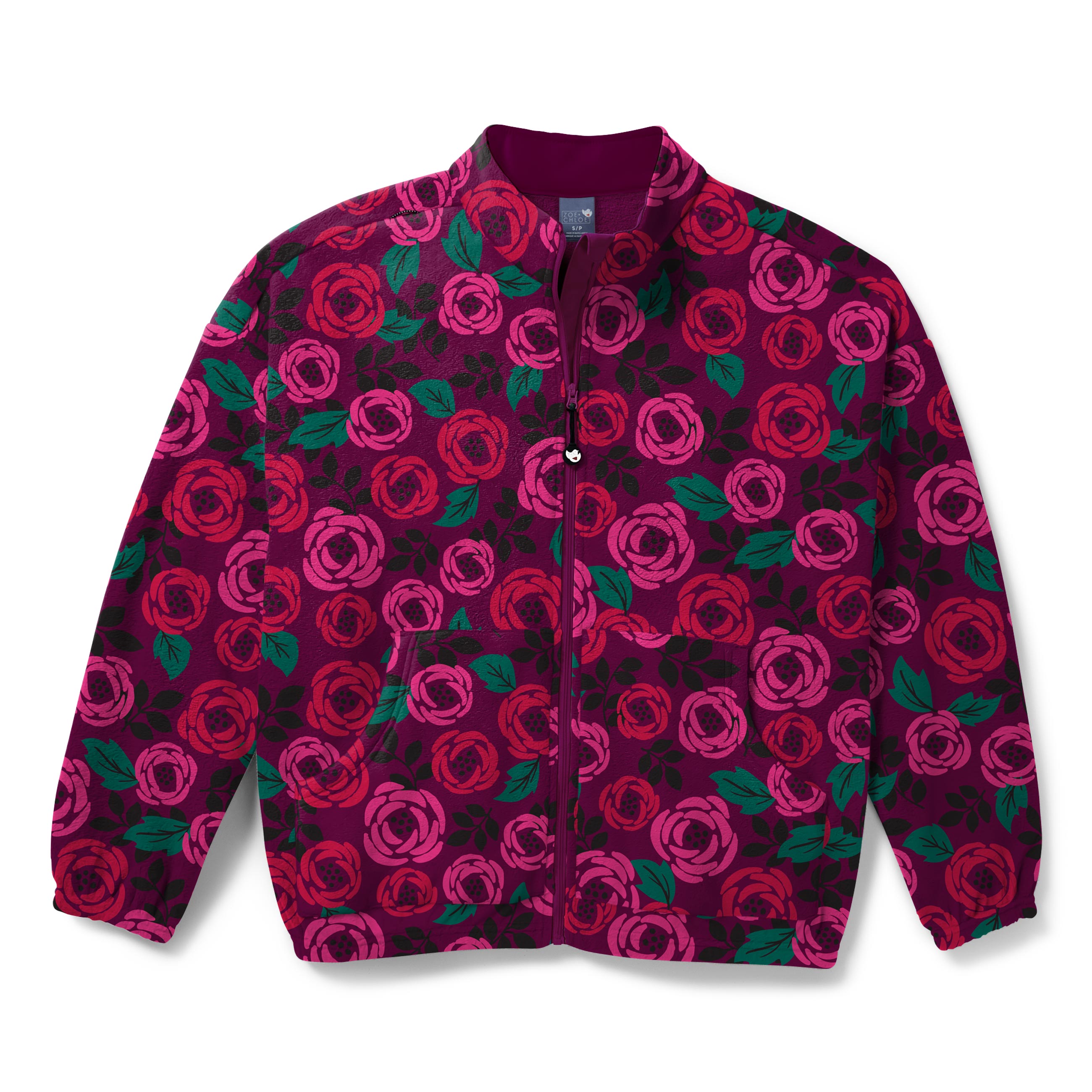 Zoe+Chloe Boxy Fit Printed Fleece Jacket – Wink Scrubs