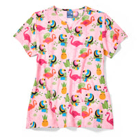 flamingo scrubs - summer print scrubs