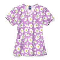 flower print scrubs