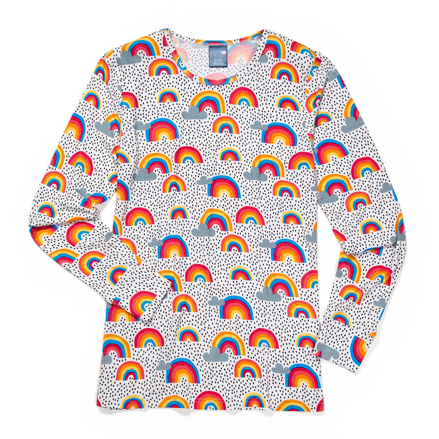 Zoe+Chloe Silky Print Tee - Double Rainbow Knit