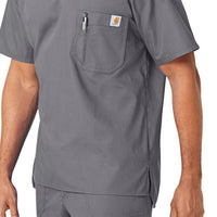 Carhartt Ripstop Men's Utility Scrub Top - Pewter