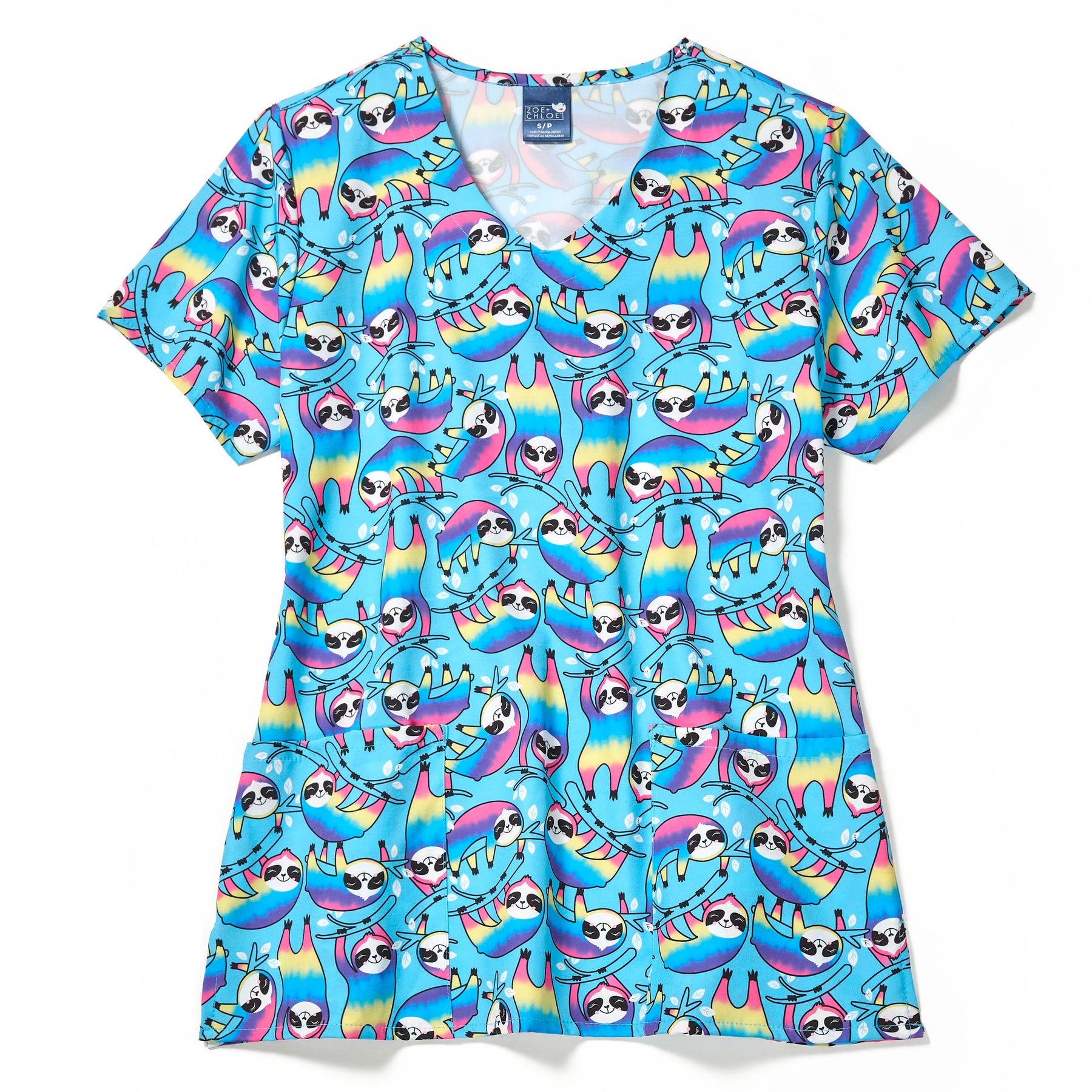 sloth scrub top
