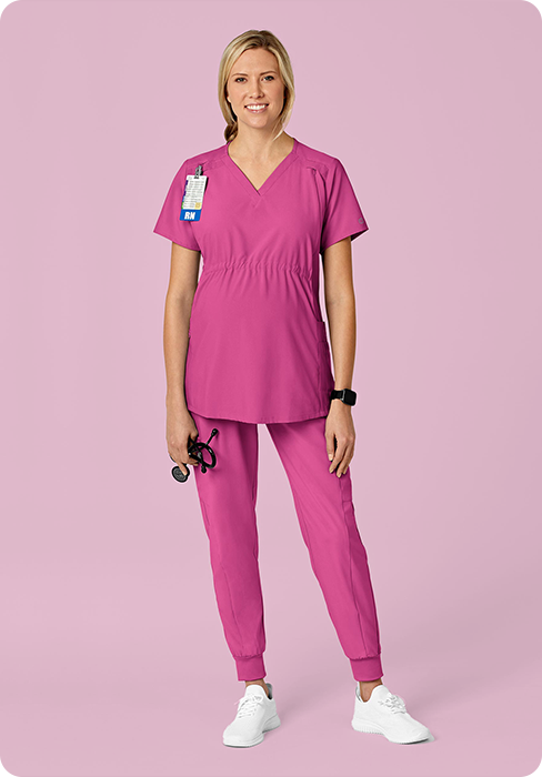 Light pink 2025 scrub jacket