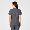 WonderWORK Women's Mock Wrap Scrub Top - Pewter