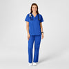 WonderWORK Women's Mock Wrap Scrub Top - Royal