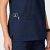 WonderWORK Women's Shaped V-Neck Scrub Top - Navy