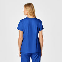 WonderWORK Women's Shaped V-Neck Scrub Top - Royal