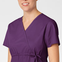 eggplant maternity scrub top from Wink scrubs