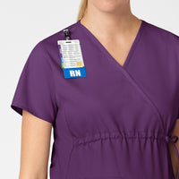 eggplant maternity scrub top from WonderWink scrubs