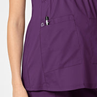 eggplant maternity scrub top from WonderWink scrubs