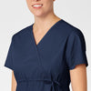 navy maternity scrub top from Wink scrubs