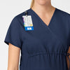 navy maternity scrub top from WonderWink scrubs