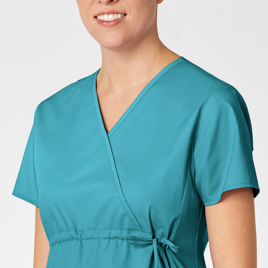 teal maternity scrub top from Wink scrubs