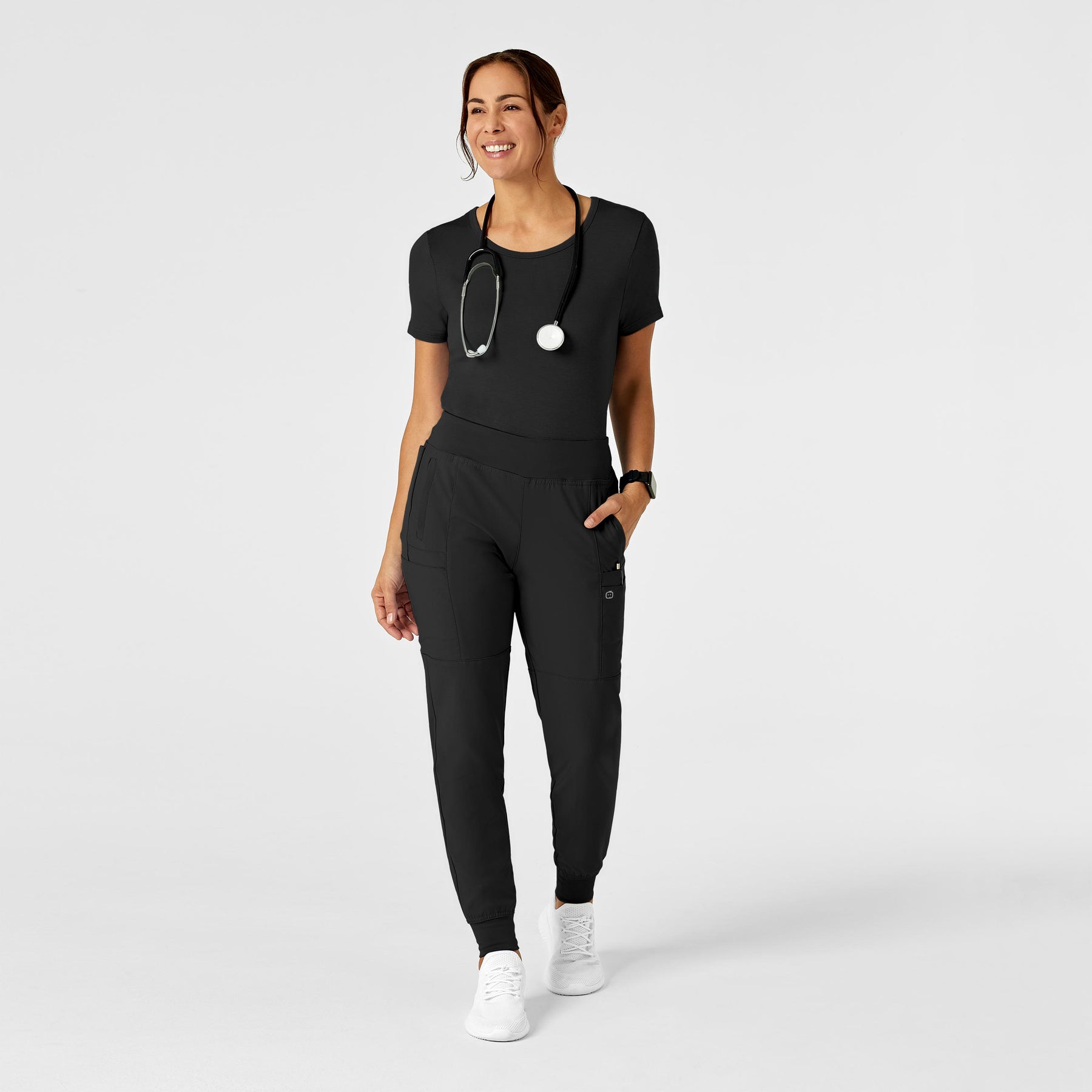 トップス　smile Silky Knit Short Sleeve Tee – Wink Scrubs