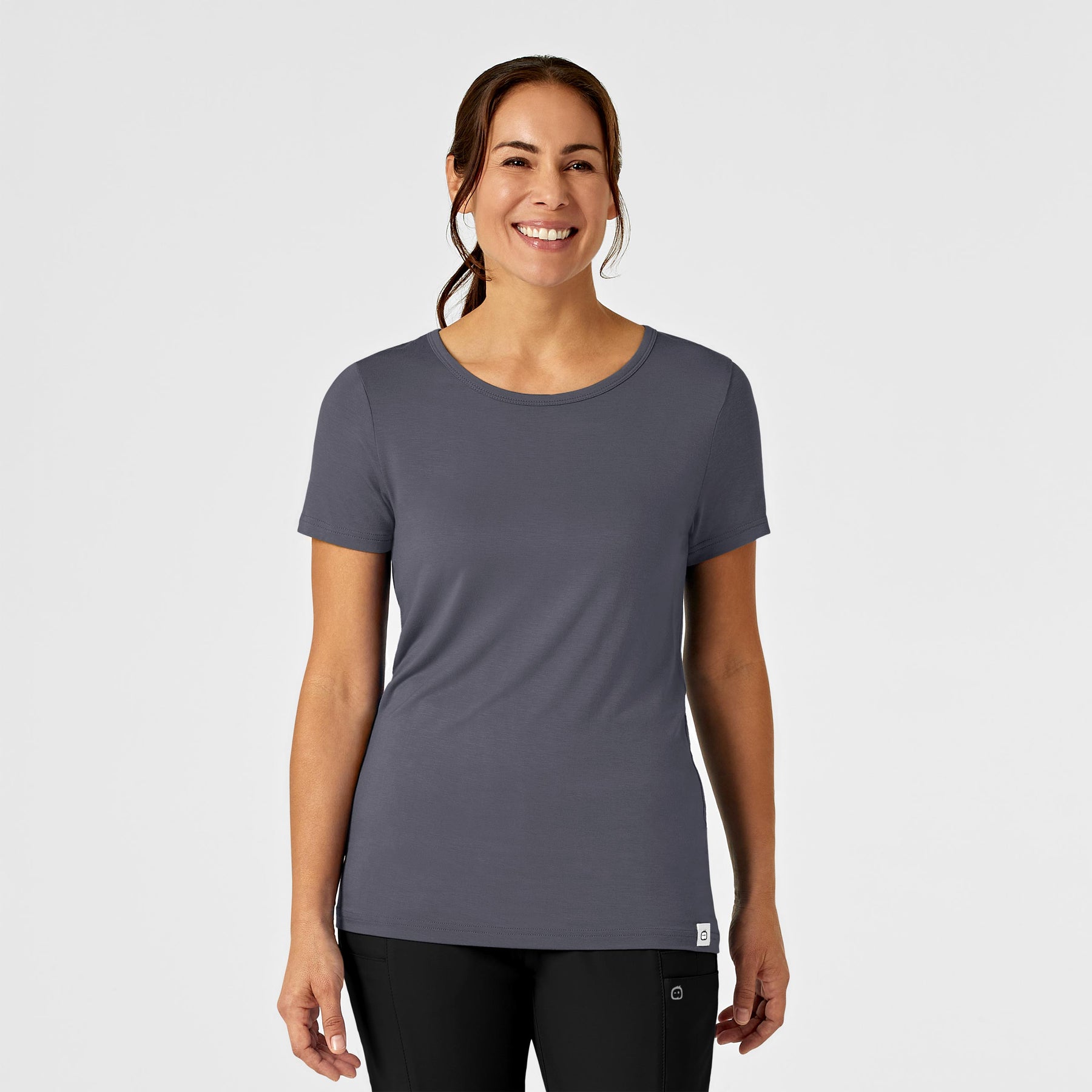 Pewter Short Sleeve Silky Tee