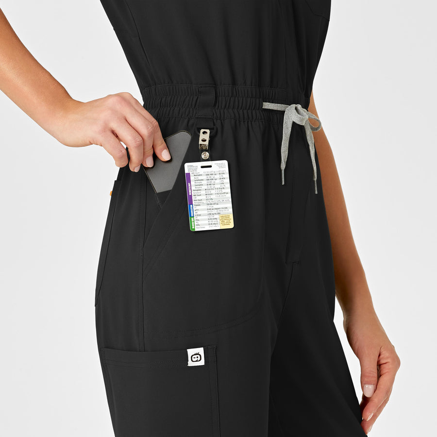 Women's Chantal Cargo ScrubJumpsuit™ - Black · FIGS