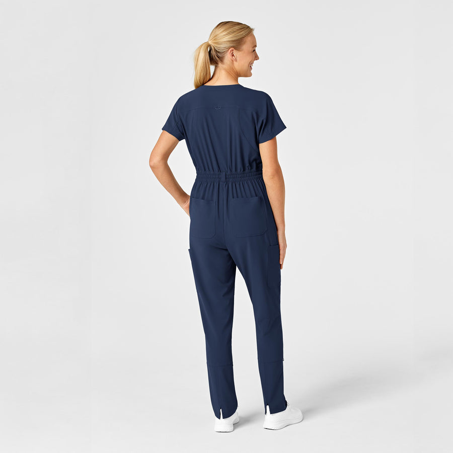 RENEW Women's Zip Front Jumpsuit - Navy – Wink Scrubs