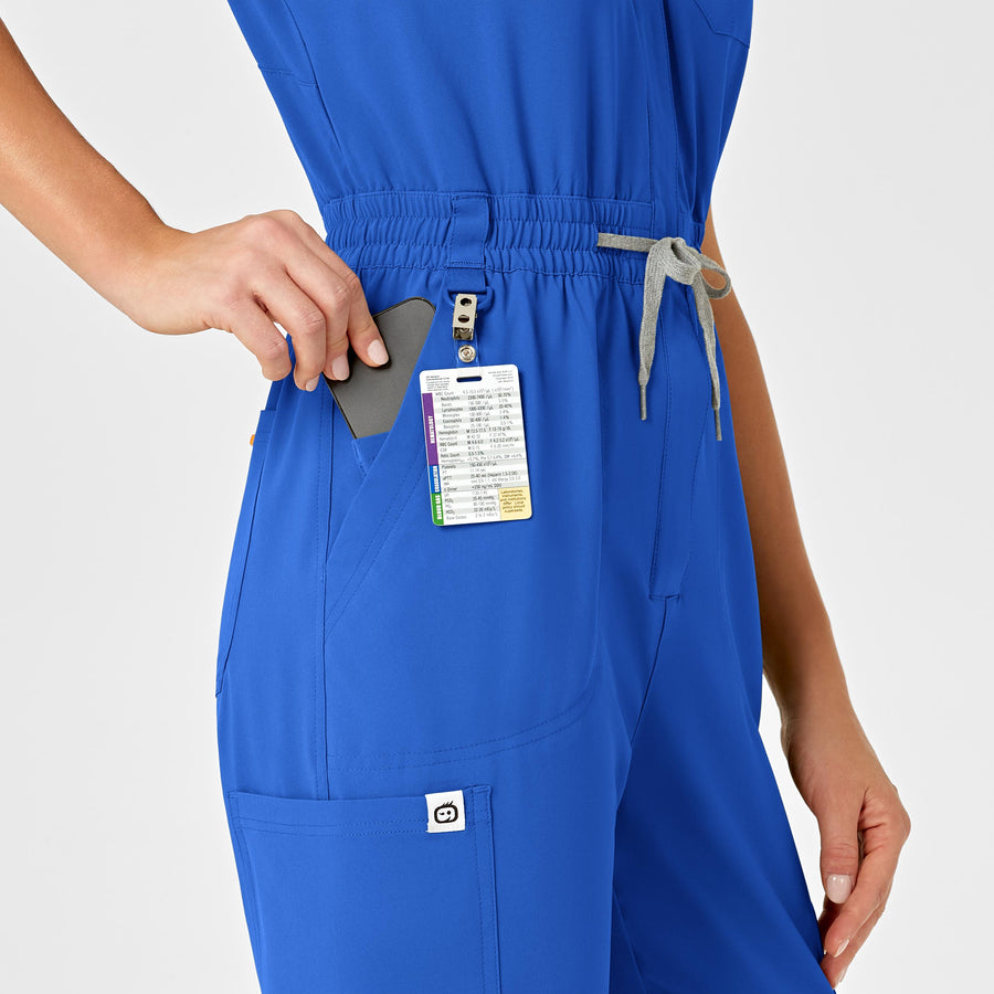 Navy Blue Jumpsuit Scrub Soft Stretch Fabric. Has Zipper at the Crotch for  Bathroom. Also at Www.jocciniscrubs.com -  Canada