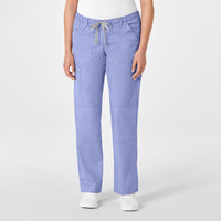 WonderWORK Women's Straight Leg Cargo Scrub Pant - Ceil Blue