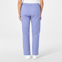 Wink WonderWORK Women's Straight Leg Cargo Scrub Pant - Ceil Blue Back