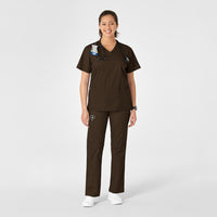 WonderWink WonderWORK Women's Straight Leg Cargo Scrub Pant - Chocolate