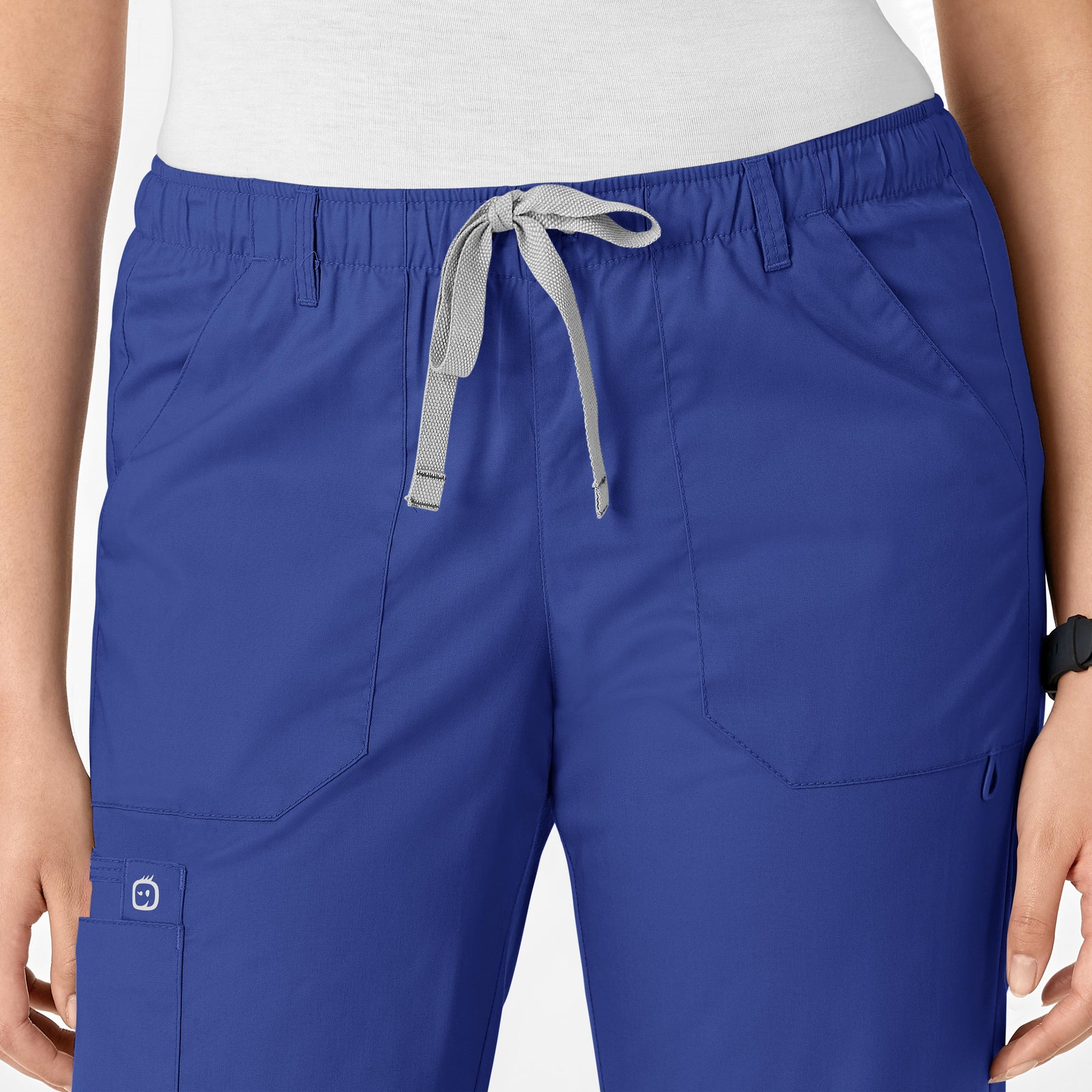 WonderWink WonderWORK Women's Straight Leg Cargo Scrub Pant - Galaxy Blue