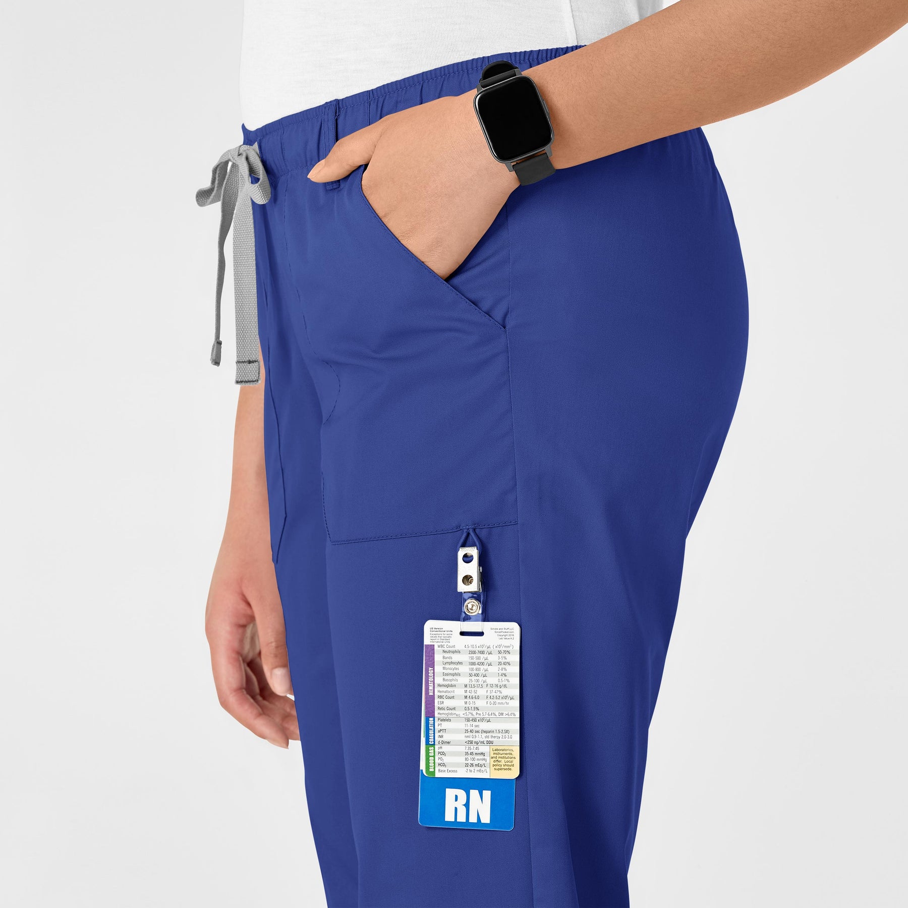 WonderWink WonderWORK Women's Straight Leg Cargo Scrub Pant - Galaxy Blue