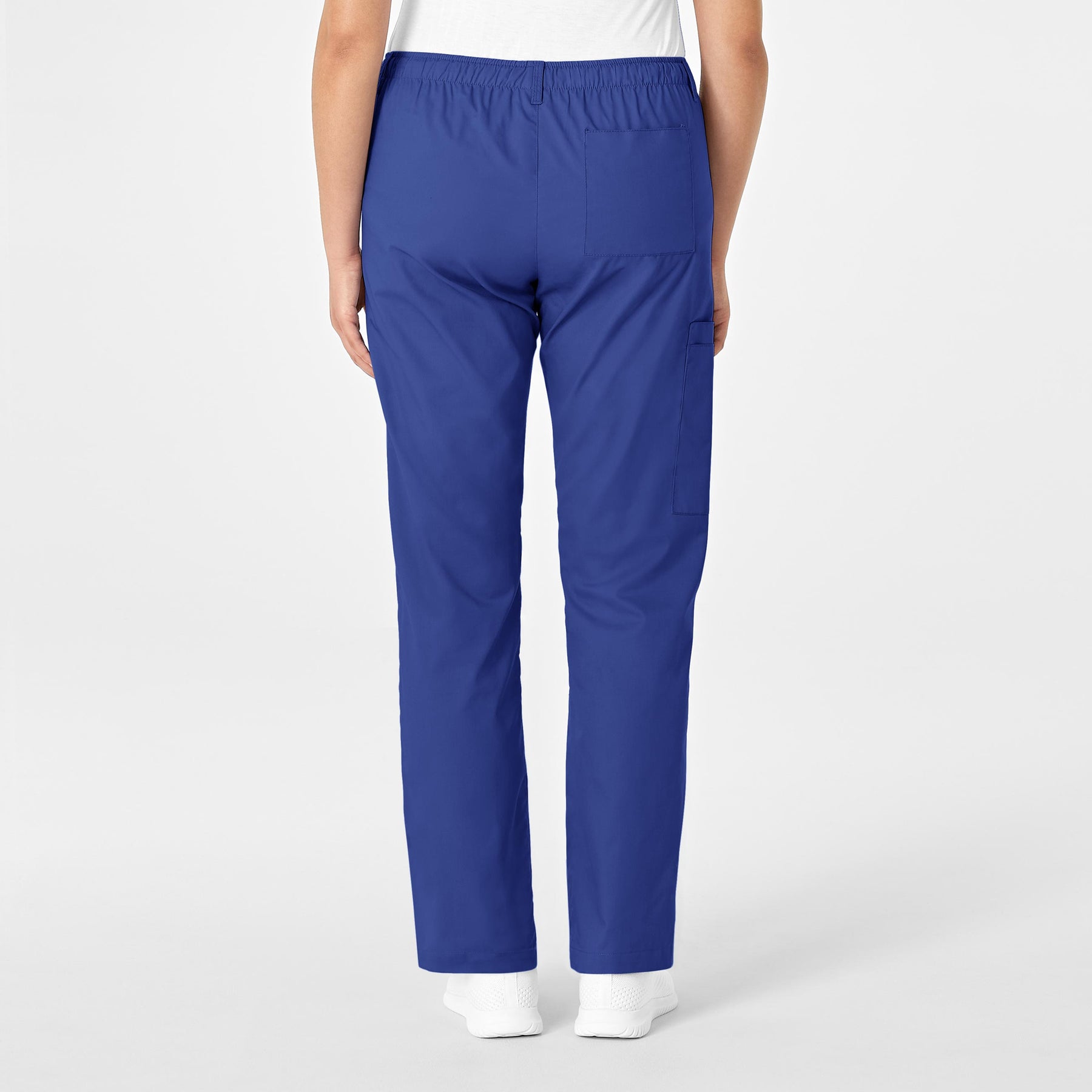 Wink WonderWORK Women's Straight Leg Cargo Scrub Pant - Galaxy Blue Back