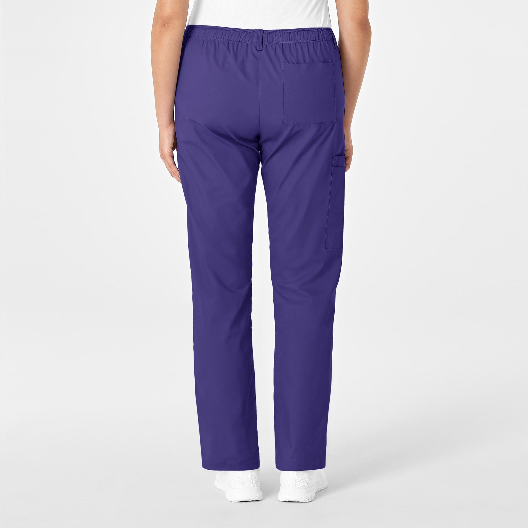 Wink WonderWORK Women's Straight Leg Cargo Scrub Pant - Grape Back