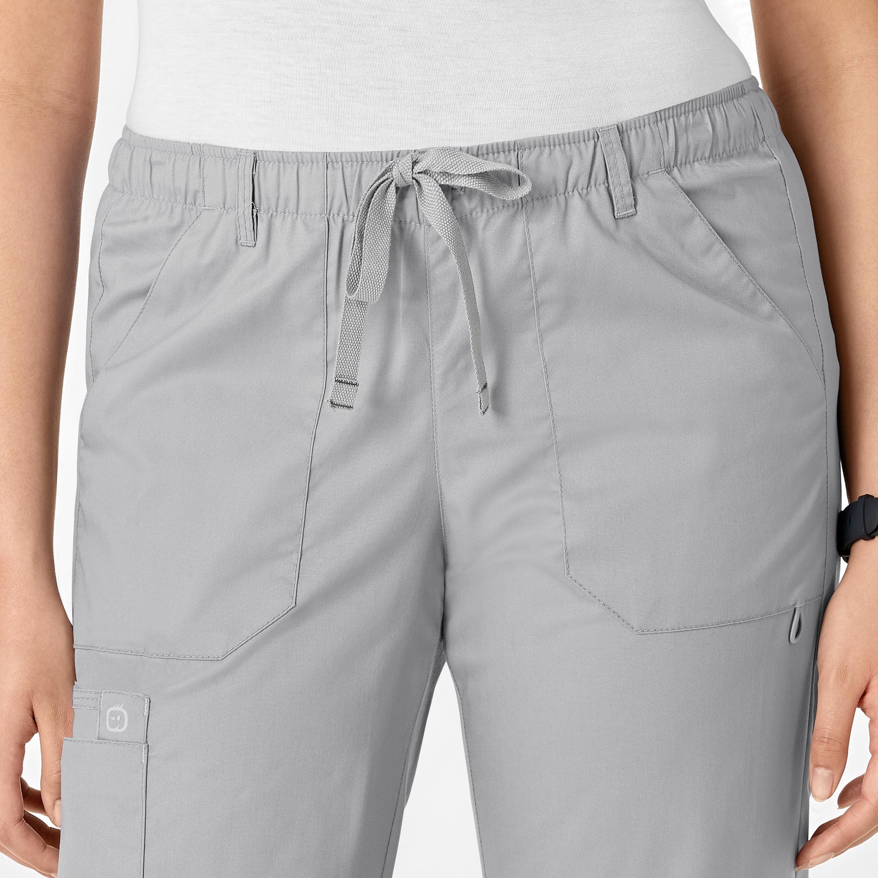 WonderWink WonderWORK Women's Straight Leg Cargo Scrub Pant - Grey