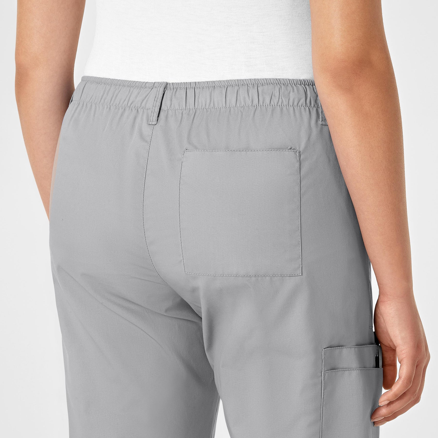 WonderWink WonderWORK Women's Straight Leg Cargo Scrub Pant - Grey