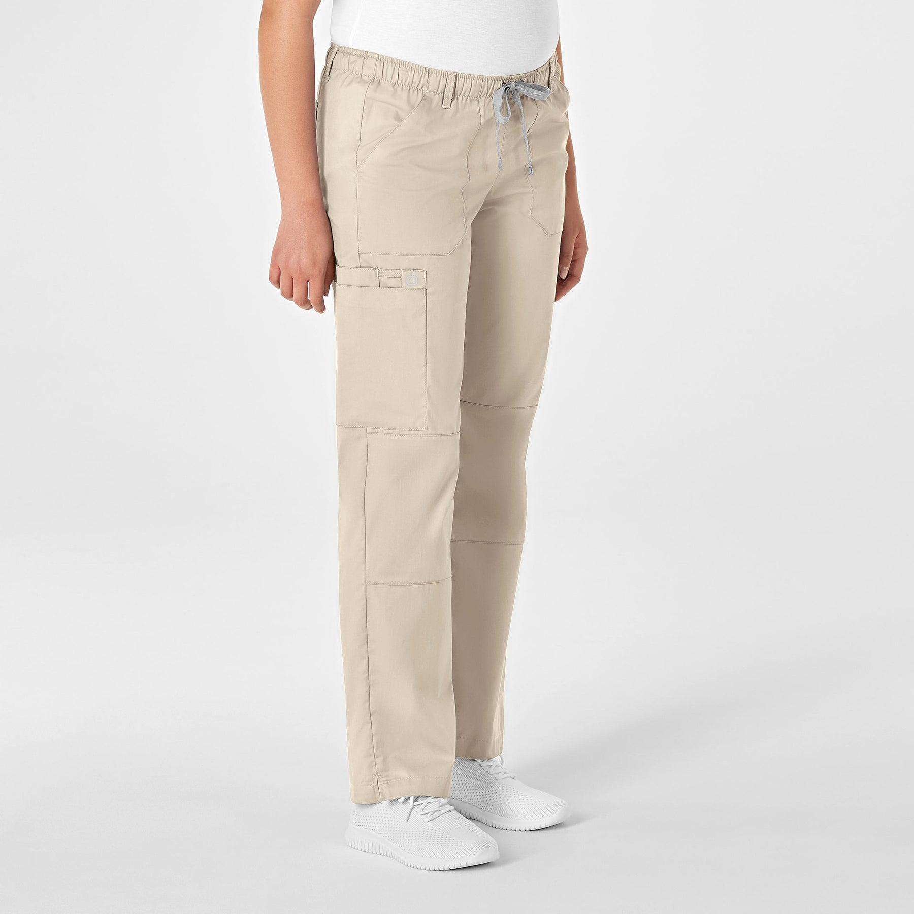 WonderWink WonderWORK Women's Straight Leg Cargo Scrub Pant - Khaki
