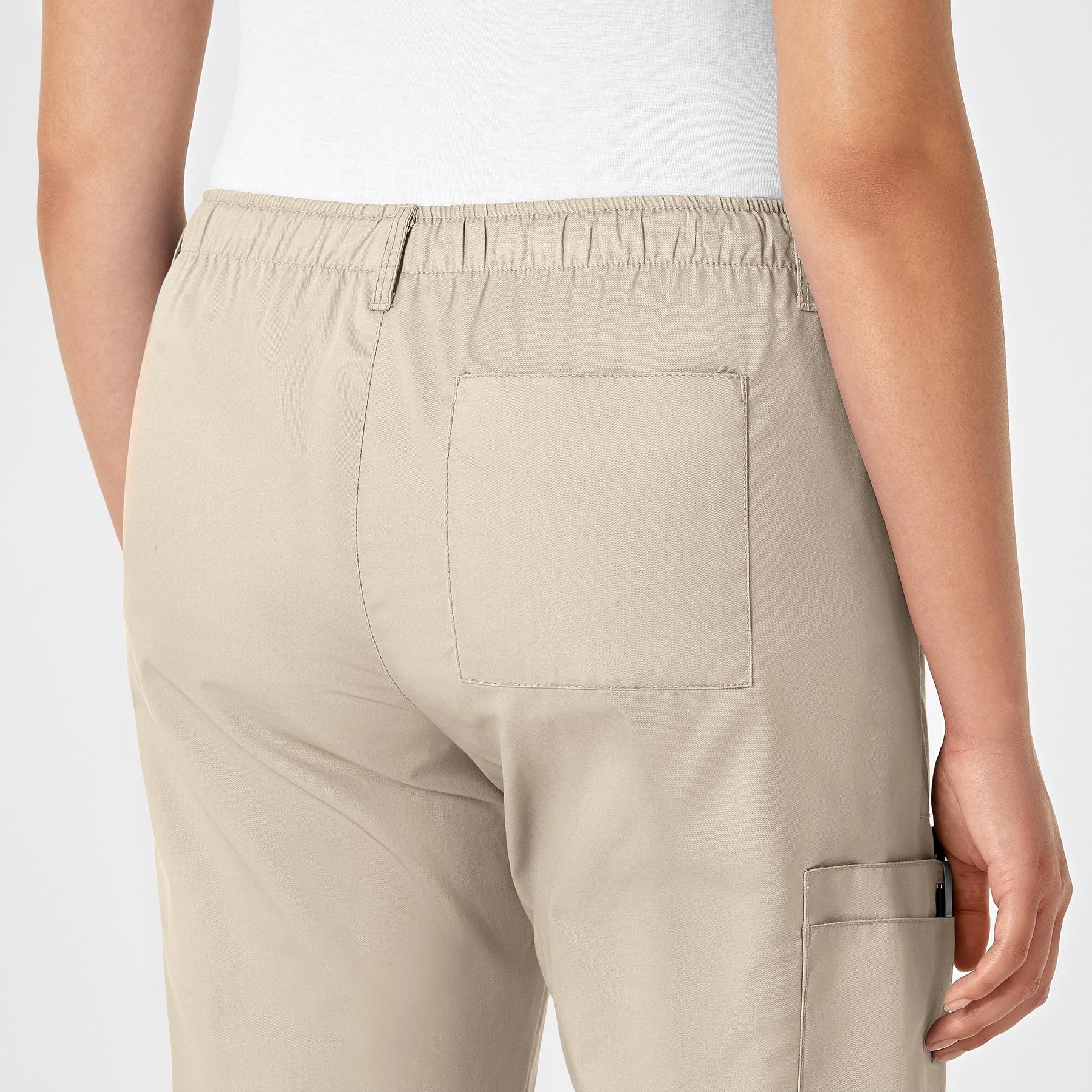 WonderWink WonderWORK Women's Straight Leg Cargo Scrub Pant - Khaki